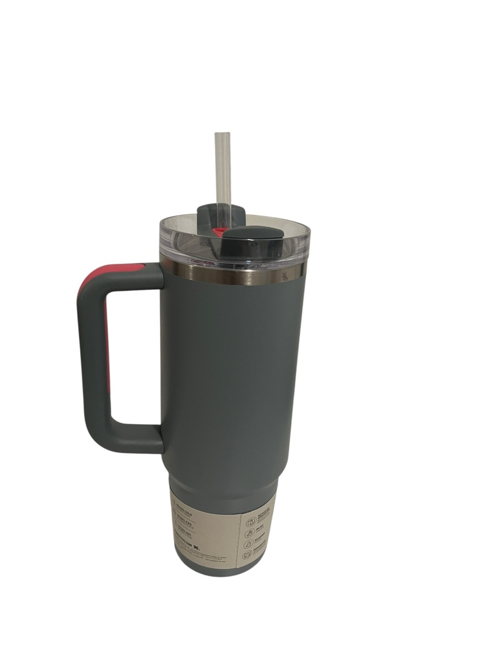 Stanley Quencher 30oz H2.0 FlowState – Grey Rock (Pink Accents) – NEW - Picture 3 of 5